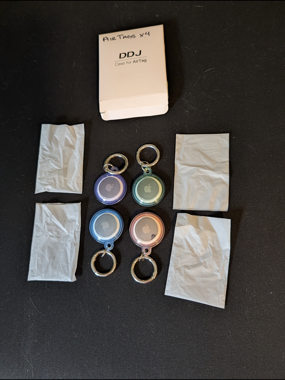 Apple AirTag 4-Pack With Keychain Cases